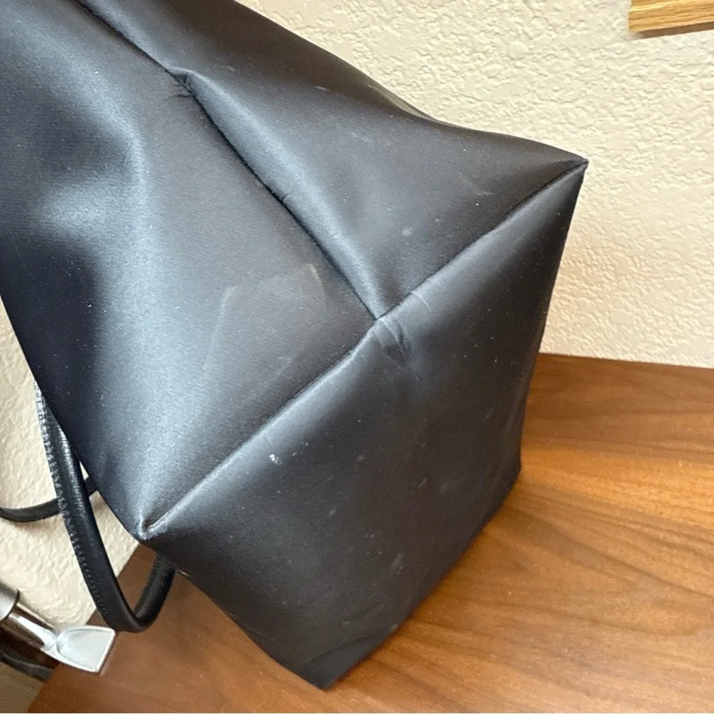 LONGCHAMP Paris Boho Large Tote Handbag In Black Color Made In France - Picture 8 of 16